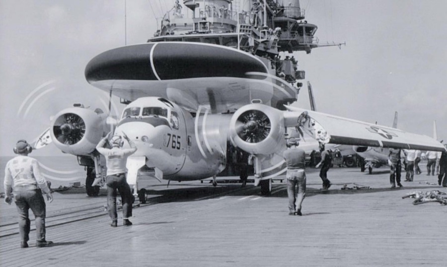RVAW-110 flight deck operations, USS Oriskany CVA-34